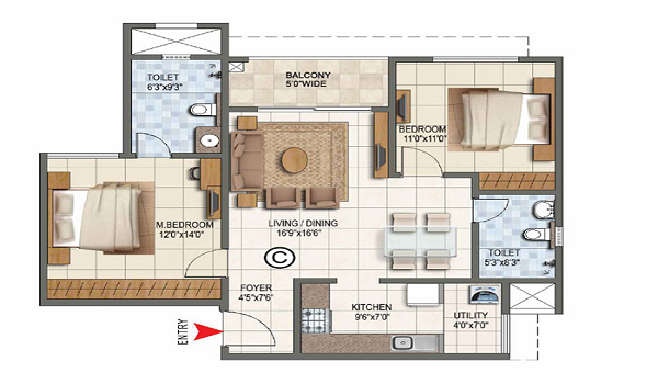 2BHK Flats for sale in B Block Greenfield Colony Faridabad